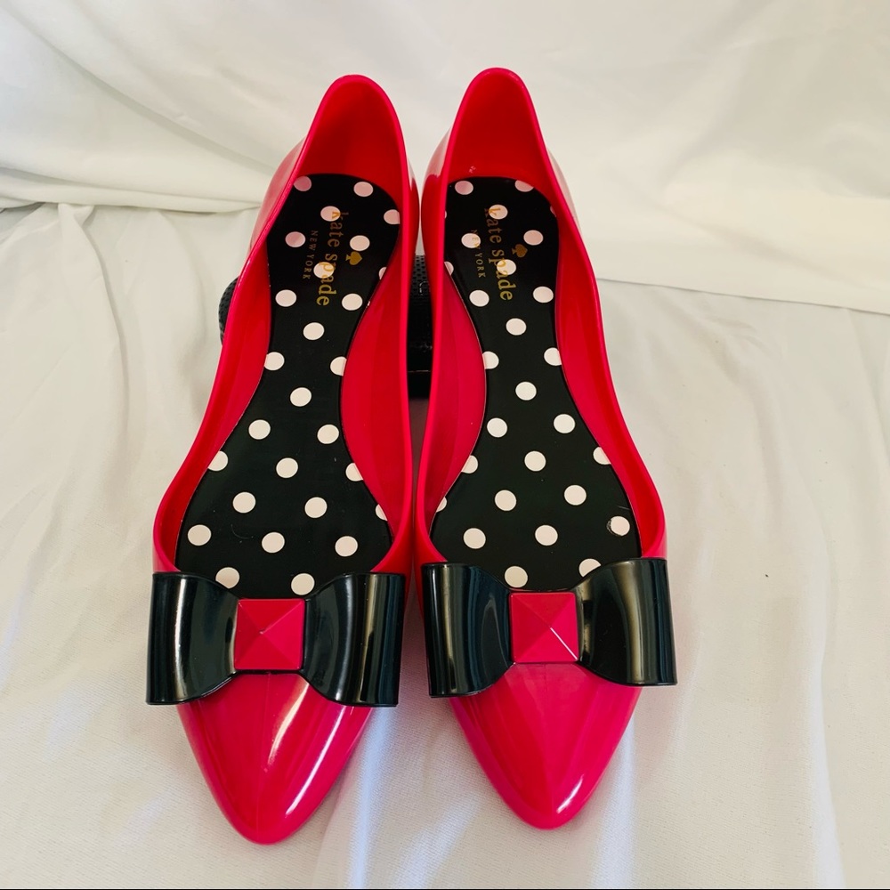 Kate Spade NY Jelly Ballerina Flats WomenPink Pointed Toe Jelly Flats